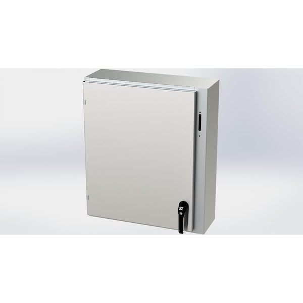 2 Point Latch Electrical Enclosures, 30 in H, 8 in D, 25.38 in W, NEMA 3R, 4, 4X, 12, 13